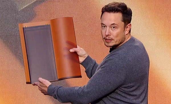solar power roof tiles Elon Musk